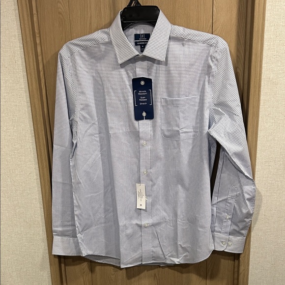 George Other - George White and Blue Checkered Dress Shirt